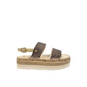 Borbonese Beige Fabric Women's Sandal